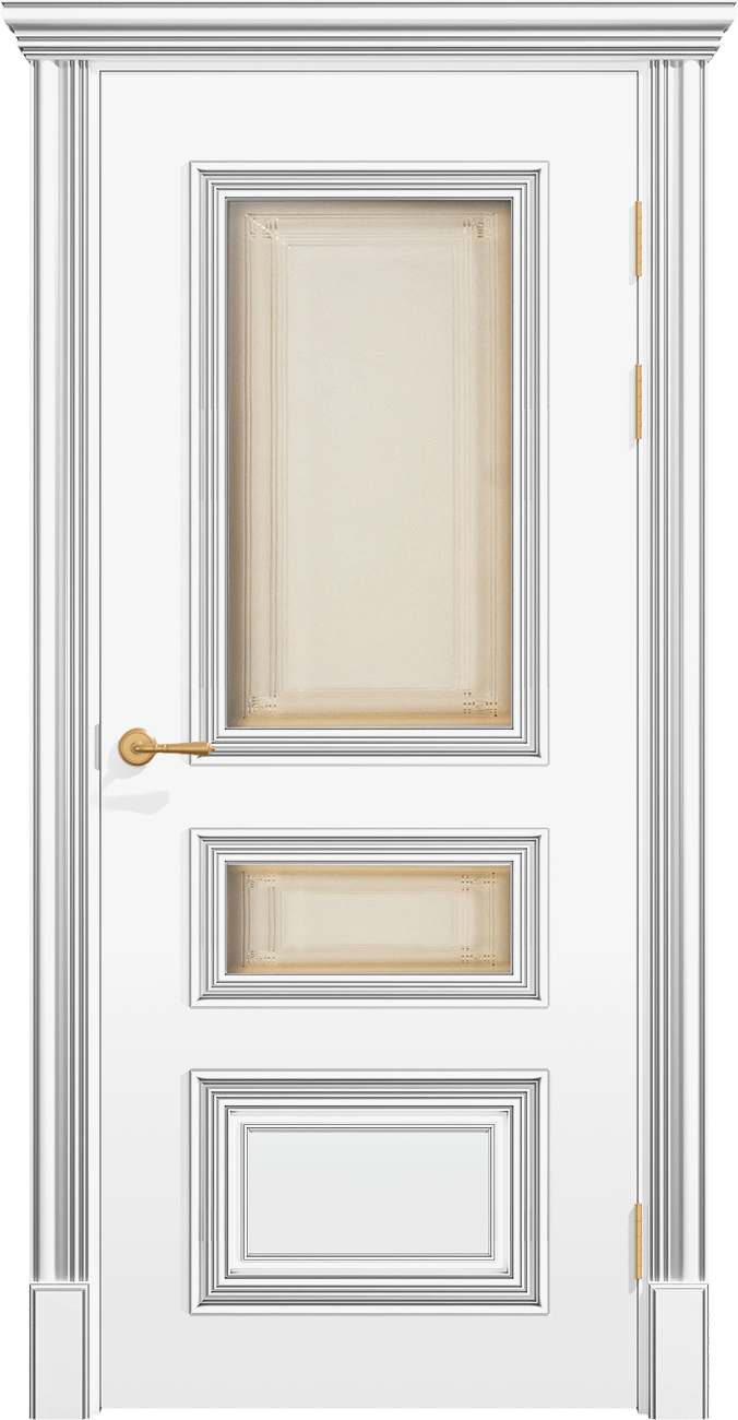 Купить межкомнатную дверь ПОЛО 3FХ/G2 с двумя стёклами цвета ral 9016 в Москве