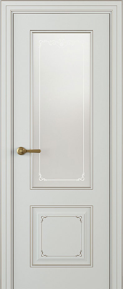 Купить межкомнатную дверь ЛЧ 13-С со стеклом  цвета ral 7035 в Нижнем Новгороде
