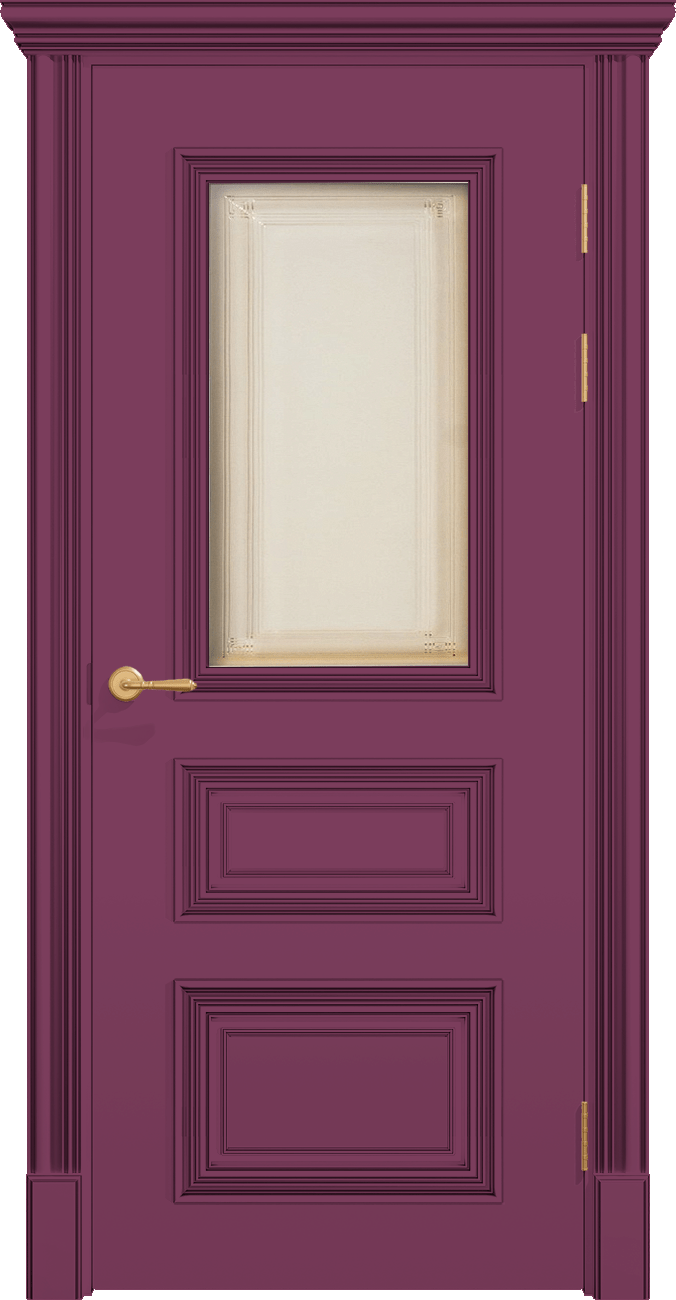 Купить межкомнатную дверь ПОЛО 3FХ/G1 с одним стеклом цвета ral 4001 в Москве