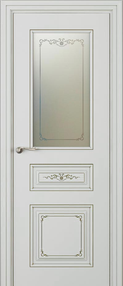 Купить межкомнатную дверь ЛЧ 53 С с одним стеклом цвета ral 7035 в Нижнем Новгороде