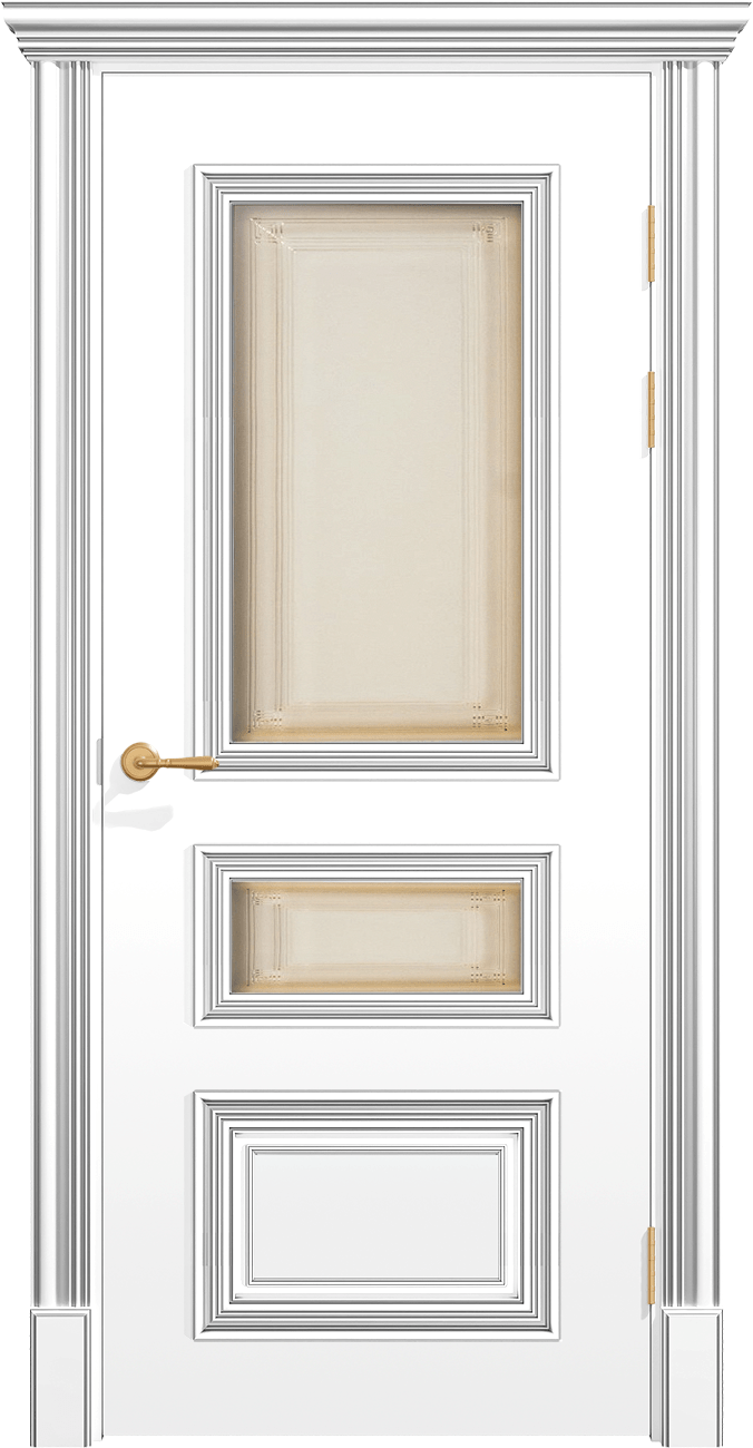 Купить межкомнатную дверь ПОЛО 3FХ/G2 с двумя стёклами цвета ral 9010 в Москве