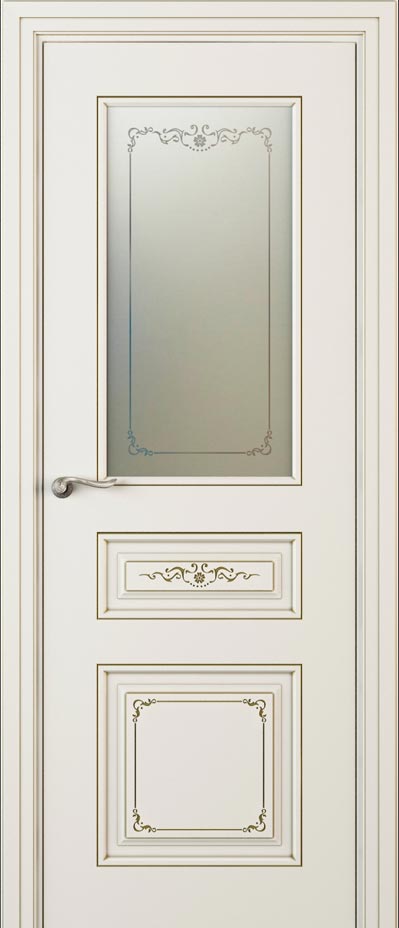 Купить межкомнатную дверь ЛЧ 53 С с одним стеклом цвета ral 9010 в Нижнем Новгороде