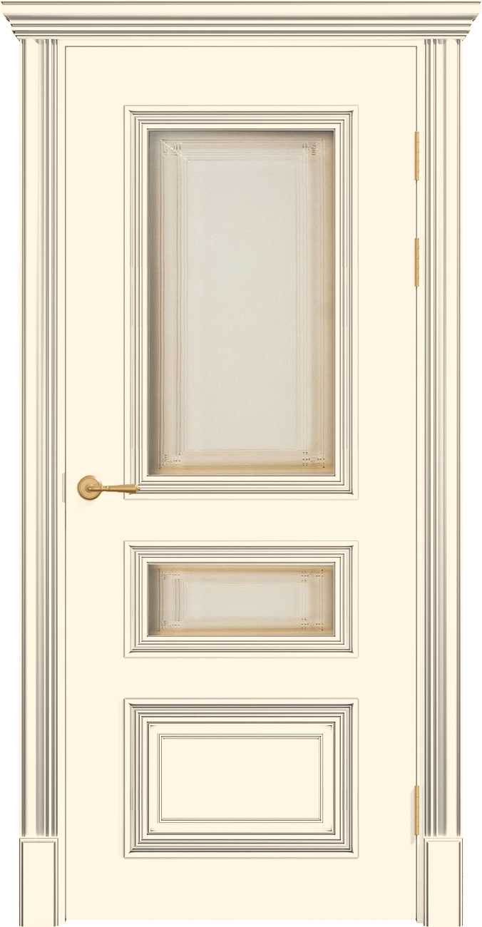 Купить межкомнатную дверь ПОЛО 3FХ/G2 с двумя стёклами цвета ral 9001 в Москве