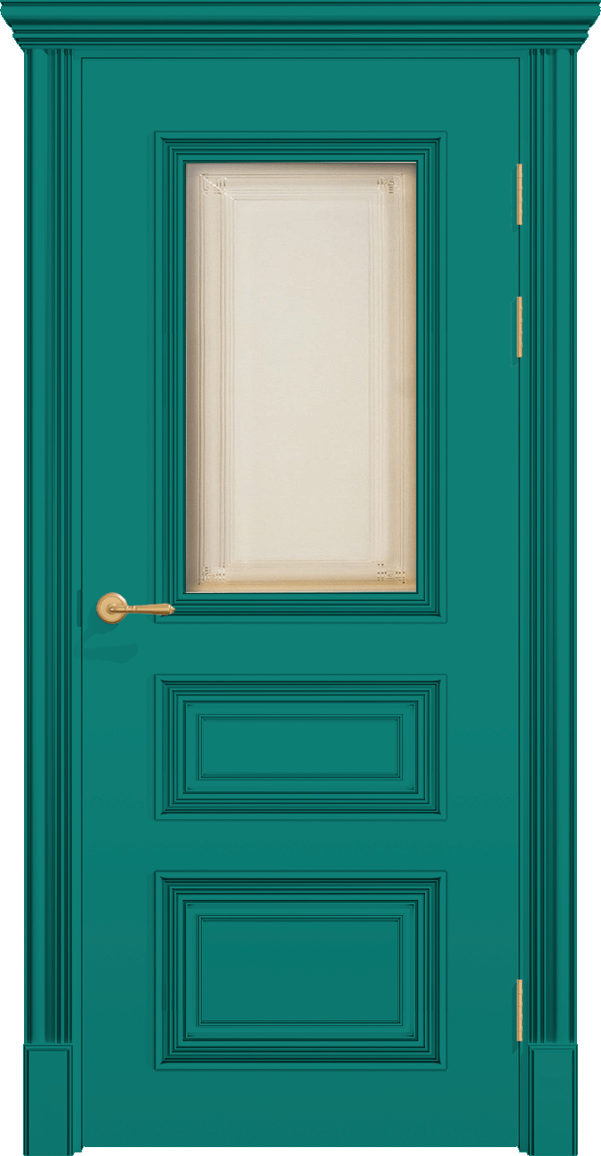 Купить межкомнатную дверь ПОЛО 3FХ/G1 с одним стеклом цвета ral 6033 в Москве