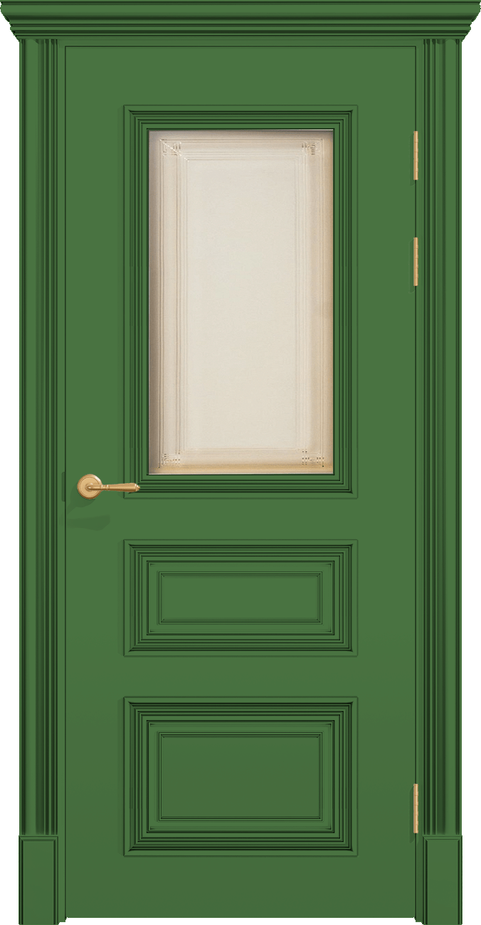 Купить межкомнатную дверь ПОЛО 3FХ/G1 с одним стеклом цвета ral 6011 в Москве
