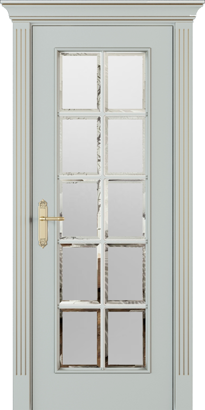 Купить межкомнатную дверь ЛФ20 со стеклом Сатин  цвета ral 7035 в Москве