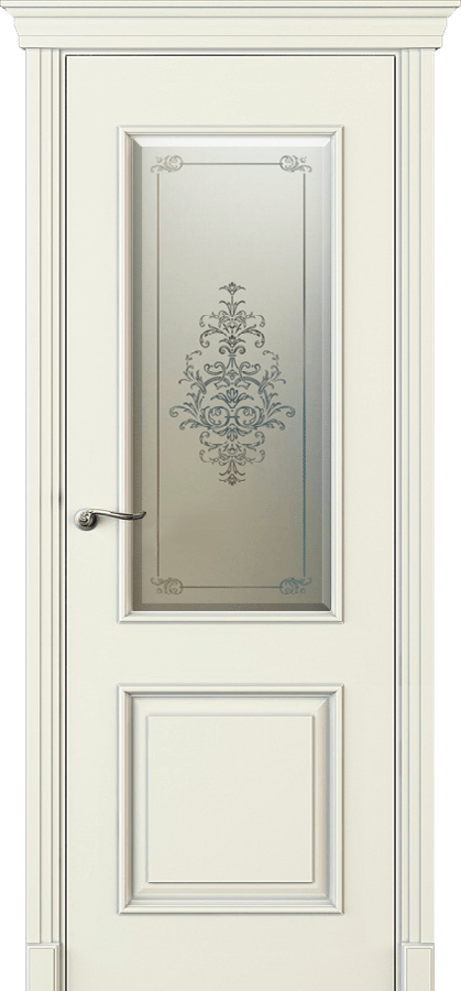 Купить межкомнатную дверь Л13Б со стеклом  цвета ral 9010 в Москве