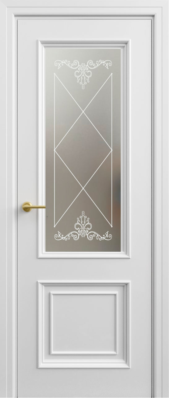 Купить межкомнатную дверь Л41-В  цвета белый в Москве