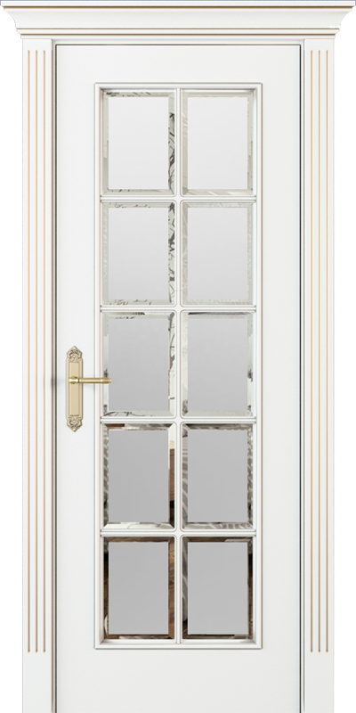 Купить межкомнатную дверь ЛФ20 со стеклом Сатин  цвета белый в 