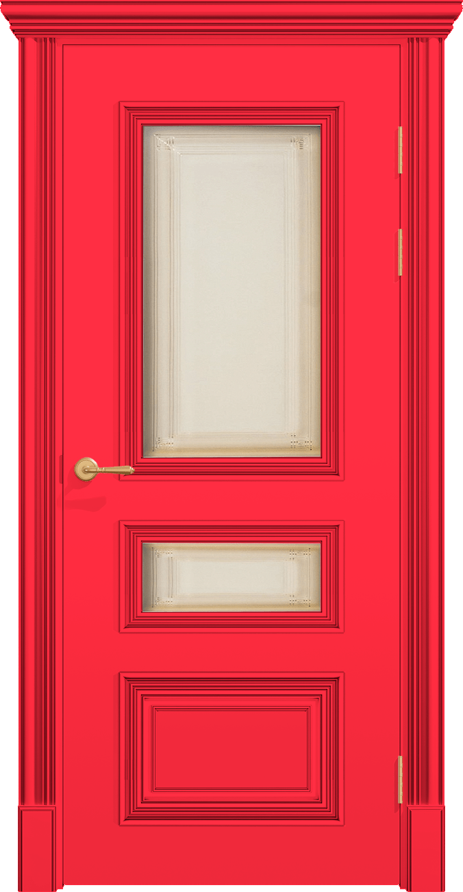 Купить межкомнатную дверь ПОЛО 3FХ/G2 с двумя стёклами цвета ral 3017 в Москве