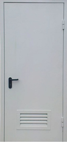 Дверь противопожарная одностворчатая с противопожарной решеткой ДМП- 2 типа EI60