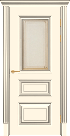 Межкомнатная дверь ПОЛО 3FХ/G1 с одним стеклом цвета ral 9001