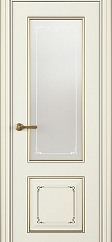 Межкомнатная дверь ЛЧ 13-С со стеклом  цвета ral 9010
