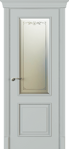 Межкомнатная дверь Л13С со стеклом  цвета ral 7035