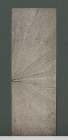 Глухая межкомнатная дверь ГЛ35-02  цвета шахматное дерево grey