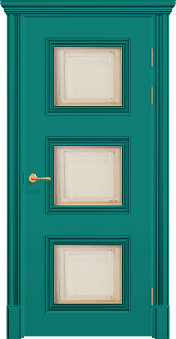 Межкомнатная дверь ПО ПОЛО 3F/G3  цвета ral 6033