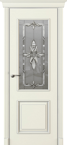 Межкомнатная дверь Л13 со стеклом  цвета ral 9010
