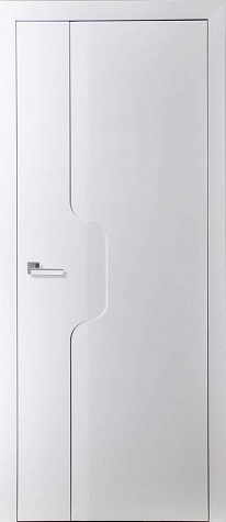 Глухая межкомнатная дверь Модель S-Line 6 цвета белый