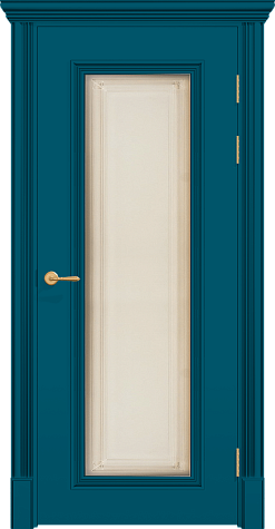 Межкомнатная дверь ПОЛО 1F/G  цвета ral 5009