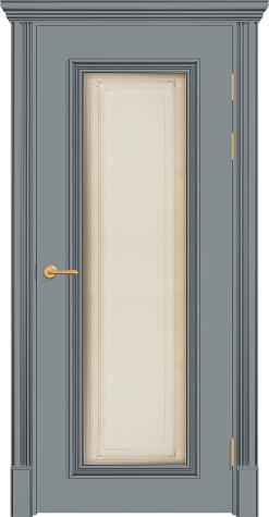 Межкомнатная дверь ПОЛО 1F/G  цвета ral 7046