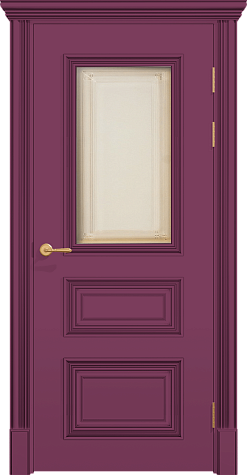 Межкомнатная дверь ПОЛО 3FХ/G1 с одним стеклом цвета ral 4001