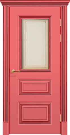Межкомнатная дверь ПОЛО 3FХ/G1 с одним стеклом цвета ral 3014