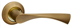 Ручка раздельная CLASSIC AR AB/GP-7 бронза/золото, квадрат 8x140 мм