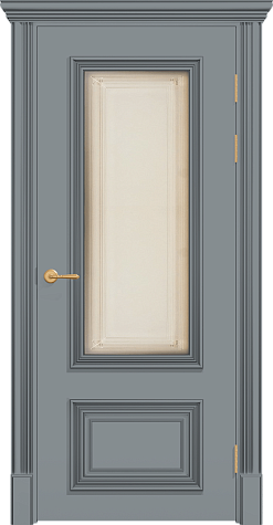 Межкомнатная дверь ПО ПОЛО 2F/G1  цвета ral 7046