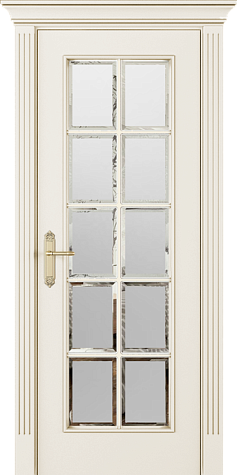 Межкомнатная дверь ЛФ20 со стеклом Сатин  цвета ral 9010