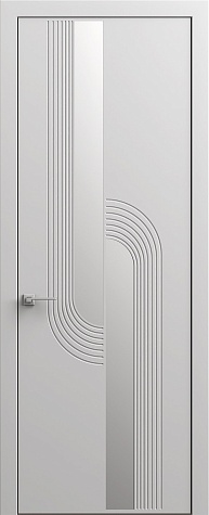 Глухая межкомнатная дверь Модель NS 02  цвета белый