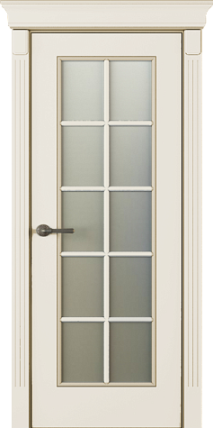 Межкомнатная дверь ЛН 16 со стеклом  цвета ral 9010
