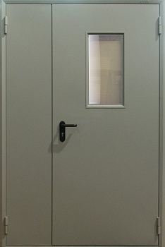Дверь противопожарная полуторастворчатая остекленная ДМП-2 2 типа EIS30/60
