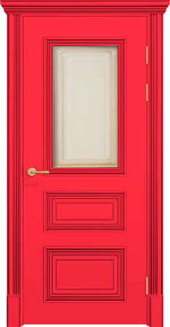 Межкомнатная дверь ПОЛО 3FХ/G1 с одним стеклом цвета ral 3017