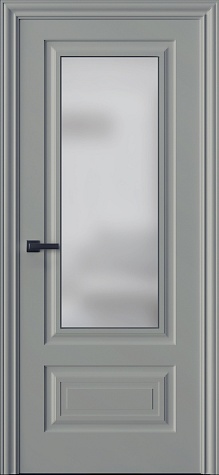 Межкомнатная дверь Трио 02S  цвета ral 7044
