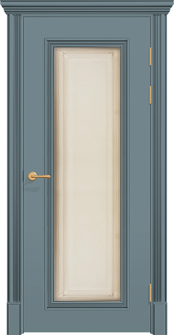 Межкомнатная дверь ПОЛО 1F/G  цвета ral 7000