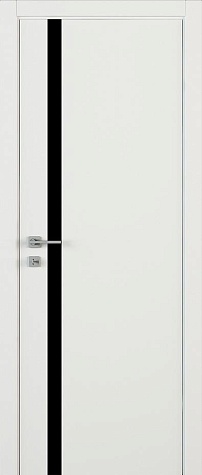 Межкомнатная дверь РД83 со стеклом  цвета белый матовый