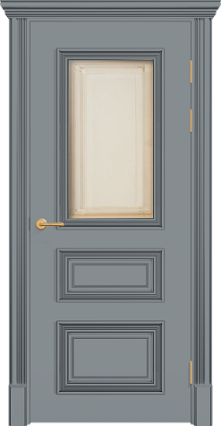 Межкомнатная дверь ПОЛО 3FХ/G1 с одним стеклом цвета ral 7046