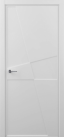 Глухая межкомнатная дверь Модель LX422 цвета белый