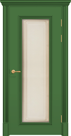 Межкомнатная дверь ПОЛО 1F/G  цвета ral 6011