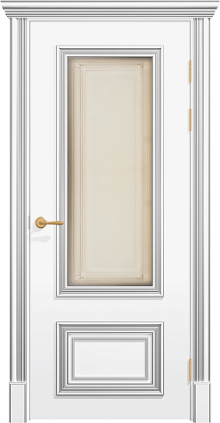 Межкомнатная дверь ПО ПОЛО 2F/G1  цвета ral 9016