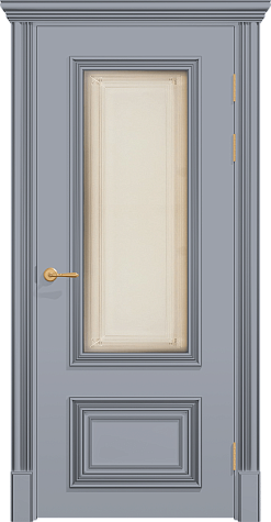 Межкомнатная дверь ПО ПОЛО 2F/G1  цвета ral 7040