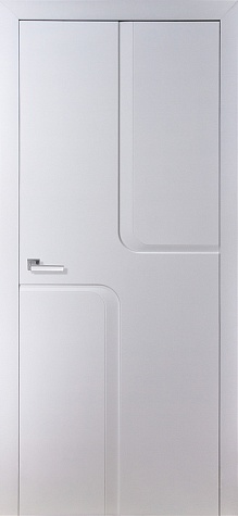 Глухая межкомнатная дверь Модель S-Line 10 цвета белый